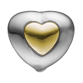 Urskiven.dk har dit  Glitrende hjerte med lille forgyldt hjerte i midten fra Christina Watches